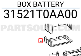 Honda 31521T0AA00 BOX BATTERY