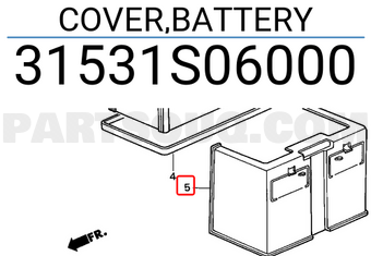 Honda 31531S06000 COVER,BATTERY