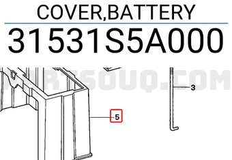 Honda 31531S5A000 COVER,BATTERY