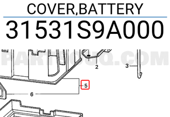 Honda 31531S9A000 COVER,BATTERY