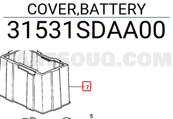 Honda 31531SDAA00 COVER,BATTERY