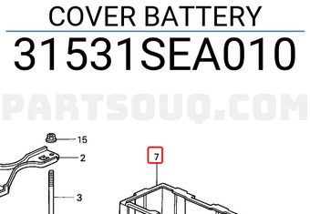 Honda 31531SEA010 COVER BATTERY