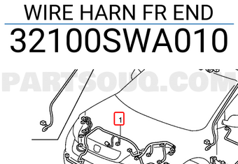 Honda 32100SWA010 WIRE HARN FR END