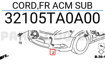 Honda 32105TA0A00 CORD,FR ACM SUB