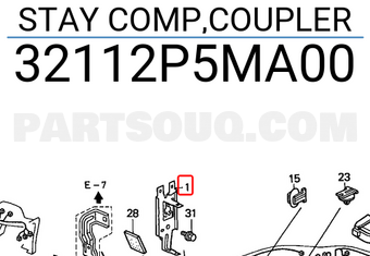 Honda 32112P5MA00 STAY COMP,COUPLER