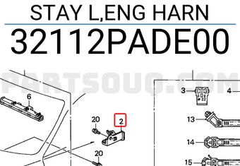 Honda 32112PADE00 STAY L,ENG HARN