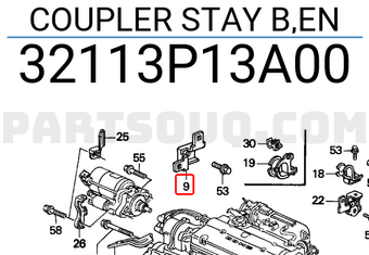 Honda 32113P13A00 COUPLER STAY B,EN