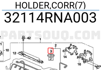 Honda 32114RNA003 HOLDER,CORR(7)