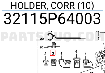Honda 32115P64003 HOLDER, CORR (10)