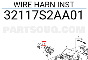Honda 32117S2AA01 WIRE HARN INST