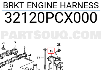 Honda 32120PCX000 BRKT ENGINE HARNESS