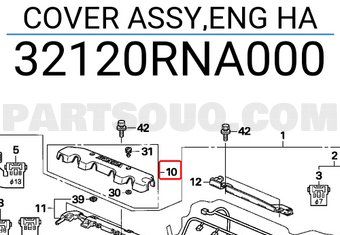 Honda 32120RNA000 COVER ASSY,ENG HA