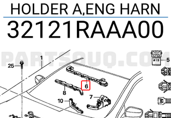 Honda 32121RAAA00 HOLDER A,ENG HARN