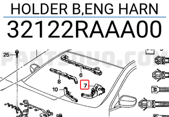 Honda 32122RAAA00 HOLDER B,ENG HARN