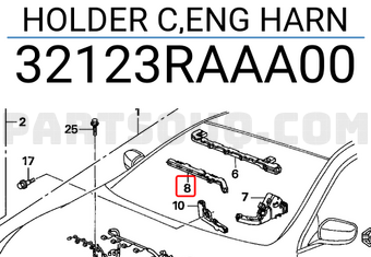 Honda 32123RAAA00 HOLDER C,ENG HARN
