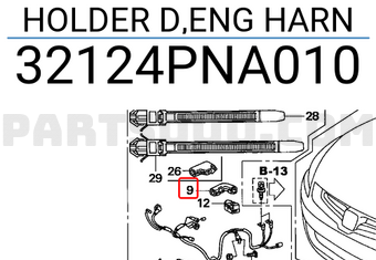 Honda 32124PNA010 HOLDER D,ENG HARN