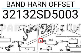 Honda 32132SD5003 BAND HARN OFFSET