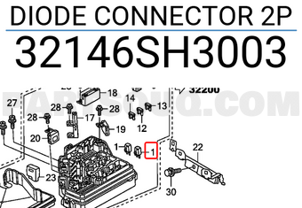 Honda 32146SH3003 DIODE CONNECTOR 2P