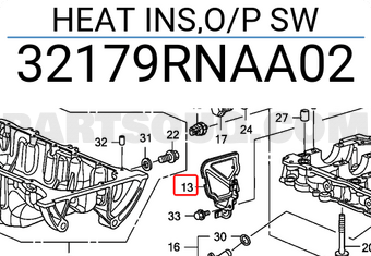 Honda 32179RNAA02 HEAT INS,O/P SW