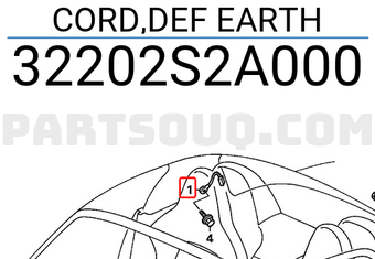 Honda 32202S2A000 CORD,DEF EARTH