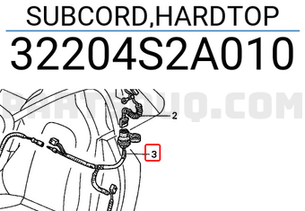 Honda 32204S2A010 SUBCORD,HARDTOP