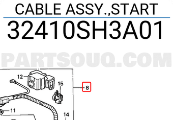 Honda 32410SH3A01 CABLE ASSY.,START