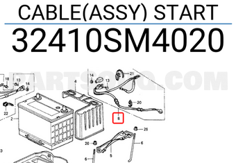 Honda 32410SM4020 CABLE(ASSY) START