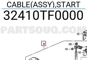 Honda 32410TF0000 CABLE(ASSY),START