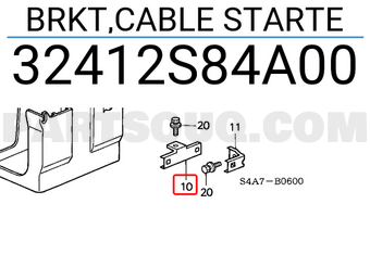 Honda 32412S84A00 BRKT,CABLE STARTE