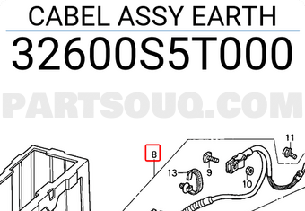 Honda 32600S5T000 CABEL ASSY EARTH