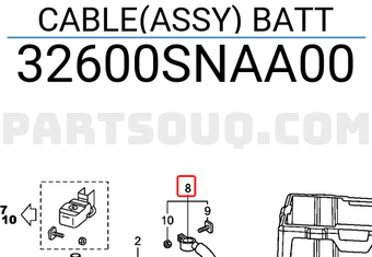 Honda 32600SNAA00 CABLE(ASSY) BATT