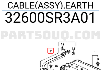 Honda 32600SR3A01 CABLE(ASSY),EARTH