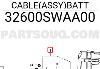 Honda 32600SWAA00 CABLE(ASSY)BATT