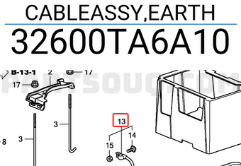 Honda 32600TA6A10 CABLEASSY,EARTH