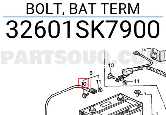 Honda 32601SK7900 BOLT, BAT TERM