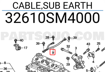 Honda 32610SM4000 CABLE,SUB EARTH