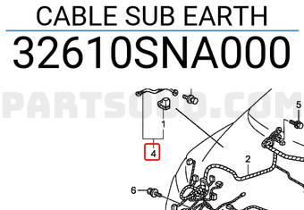 Honda 32610SNA000 CABLE SUB EARTH