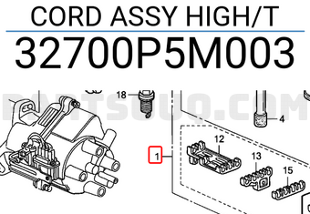 Honda 32700P5M003 CORD ASSY HIGH/T