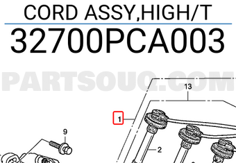 Honda 32700PCA003 CORD ASSY,HIGH/T