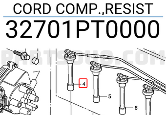 Honda 32701PT0000 CORD COMP.,RESIST