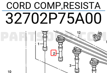 Honda 32702P75A00 CORD COMP,RESISTA