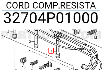 Honda 32704P01000 CORD COMP,RESISTA