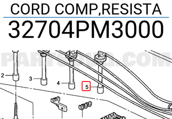 Honda 32704PM3000 CORD COMP,RESISTA
