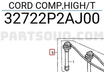 Honda 32722P2AJ00 CORD COMP,HIGH/T