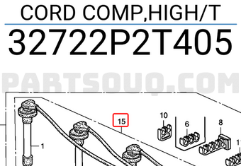 Honda 32722P2T405 CORD COMP,HIGH/T