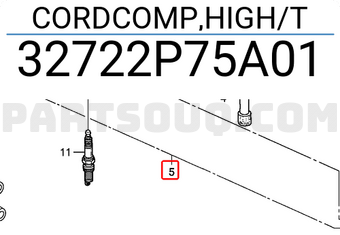 Honda 32722P75A01 CORDCOMP,HIGH/T