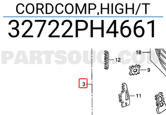 Honda 32722PH4661 CORDCOMP,HIGH/T