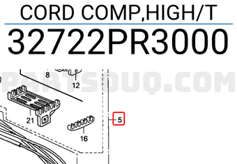 Honda 32722PR3000 CORD COMP,HIGH/T