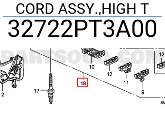 Honda 32722PT3A00 CORD ASSY.,HIGH T