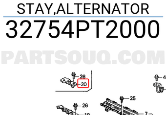 Honda 32754PT2000 STAY,ALTERNATOR